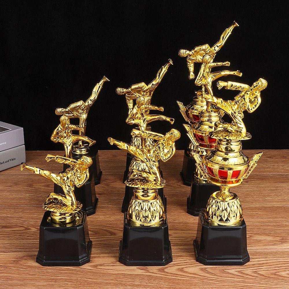 Пластиковая Модель Золотой Трофей Награды Боевые Искусства Награда Победителя Трофей Игрушка Школьный Наградной Приз