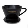 Кофеварка BONMAC CD-2B с мерной ложкой MS-8W Черная на 2-4 чашки Керамическая для пуровера Сделано в Японии 135 мм Кухонная утварь для заваривания