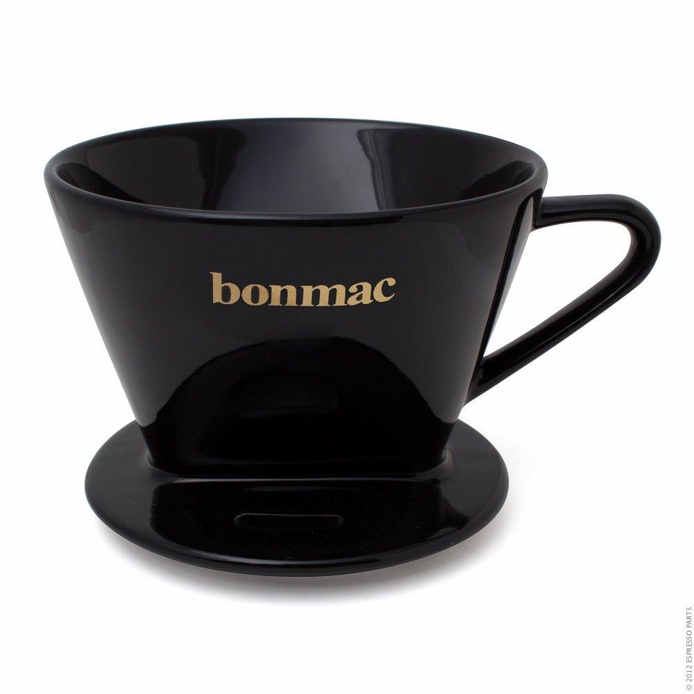 Кофеварка BONMAC CD-2B с мерной ложкой MS-8W Черная на 2-4 чашки Керамическая для пуровера Сделано в Японии 135 мм Кухонная утварь для заваривания
