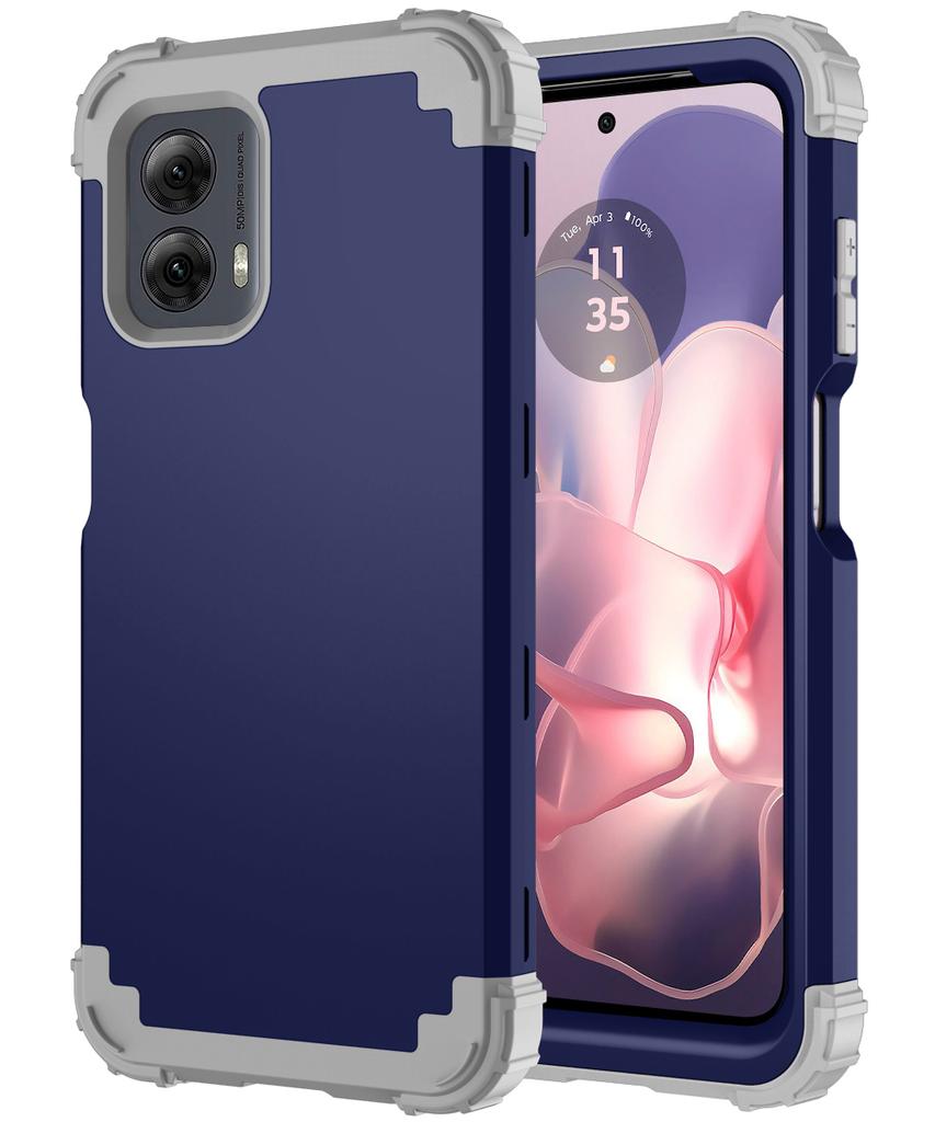 3-in-1 Heavy-Duty Rugged Phone Case Fundas For Motorola Moto G Power 5G 2025 Soft Silicone Lining Hard Plastic Shockproof Cover