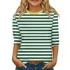 Children's 3/4 Sleeve Tops Knit  Casual  Print T Shirt Round Neck Pullover Blouse