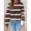 Women's Striped Colorblock Casual Daily Long Sleeve Sweatshirt,Back To School Clothes,Striped Top,College Outfit,School,Going Out Top