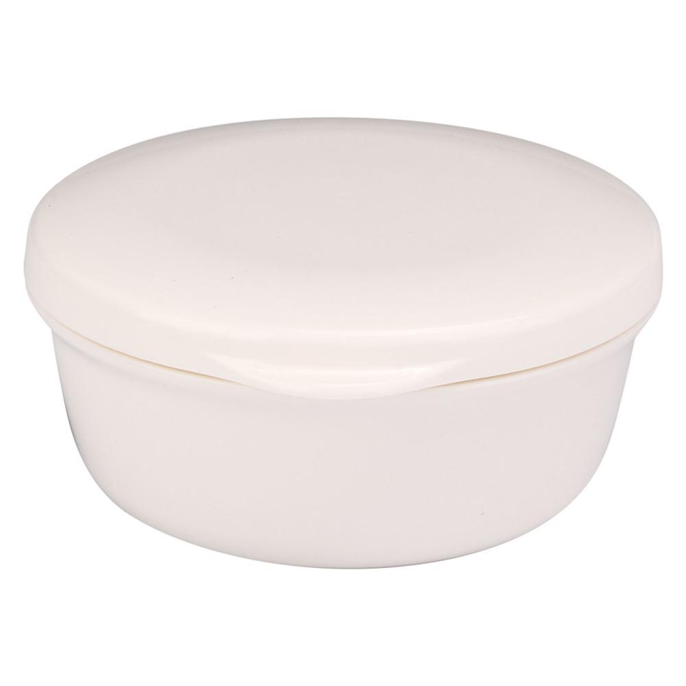 Plastic Soap Case White Soap Dish Round Corner Soap Box Outdoor Camping