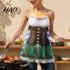Fun Party Costume Accessories for Adults Funny Bavarian Beer Festival Apron, 3D Digital Print Polyester Kitchen Bib, Oktoberfest Aprons And