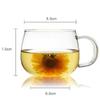 300ml Heat Resistance Glass Mug Clear Round Tea Glass Cup Coffee Mugs Milk Flower Tea Mug Handmade Transparent Drinkware Set