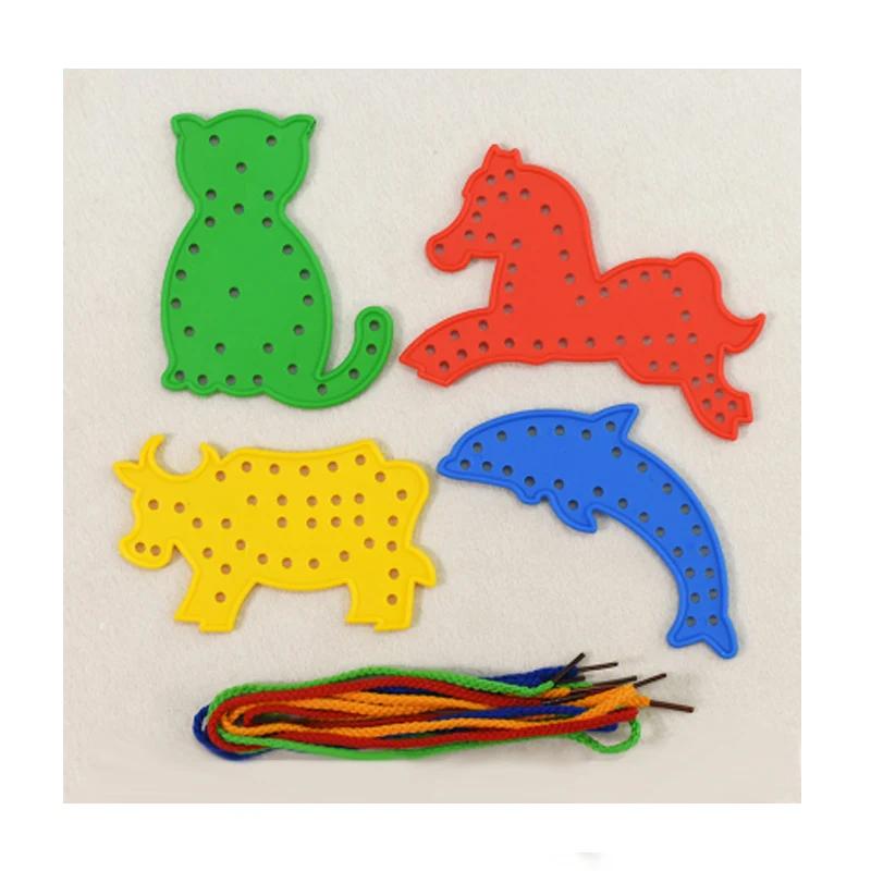 Монтессори Сенсорные Игрушки Раннее Обучение Основные Жизненные Навыки Бизиборд Детская Шнуровка Продевание Игра Образовательные Подарки