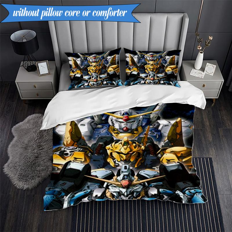 Robotic Warrior Design 3pcs K-pop music group Bedding set,Ideal for Bedroom, Dormitory,Including Duvet Cover And 2pcs Pillowcases,Fan gifts