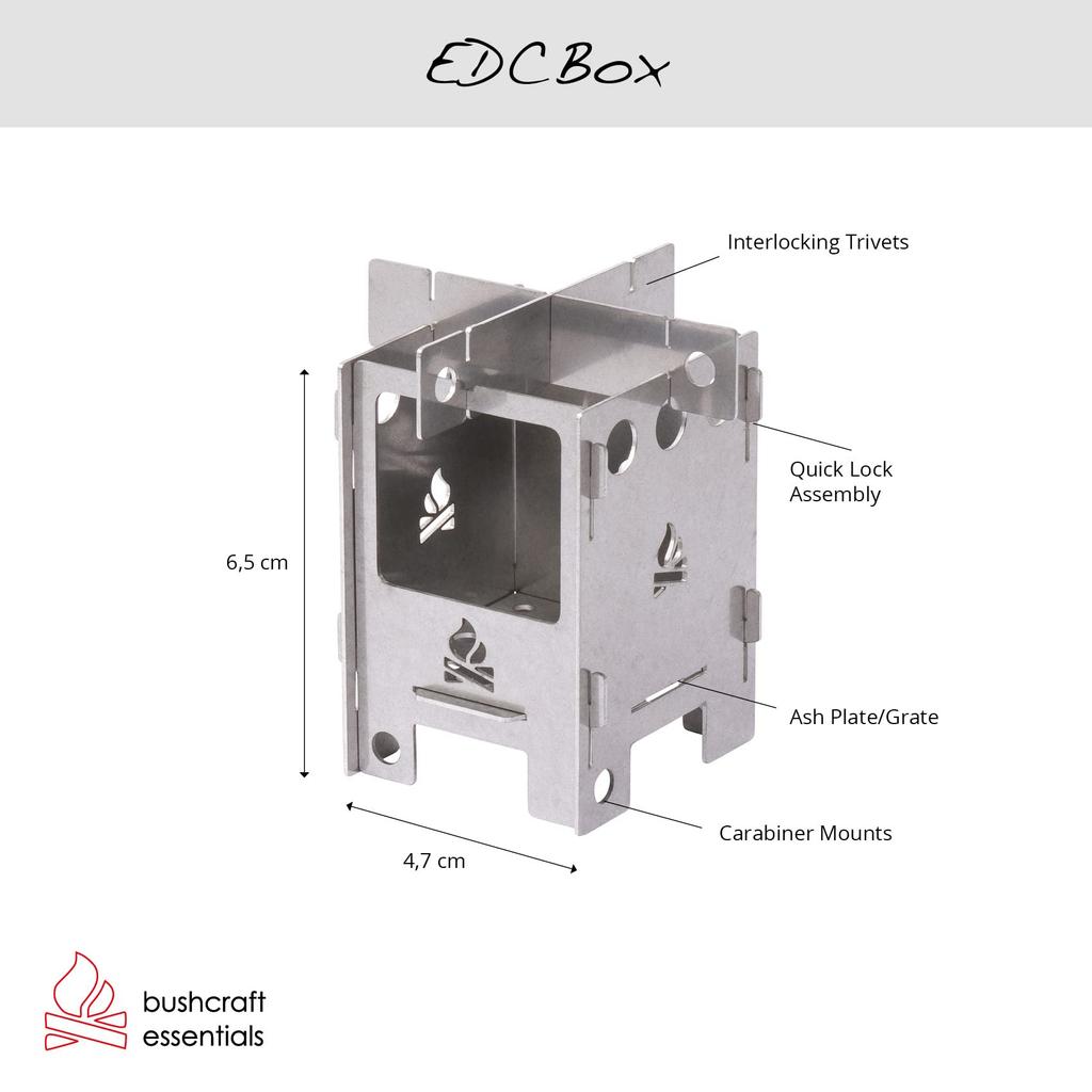 Микро-печь Bushbox EDC, Титановая микро-плитка, Костровище, Портативная плита