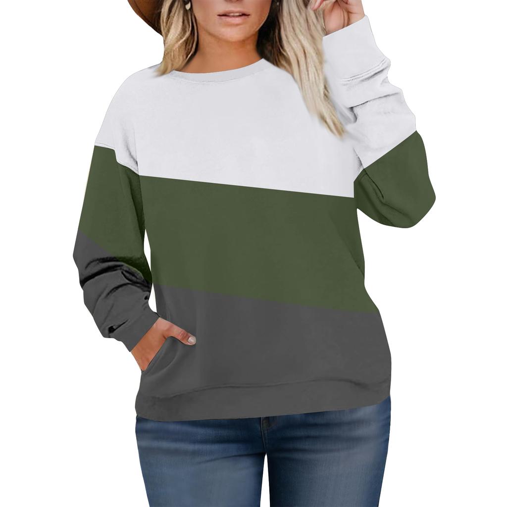 Plus Size Sweatshirt For  Women Oversized Crewneck Long Sleeve Pullover Tops