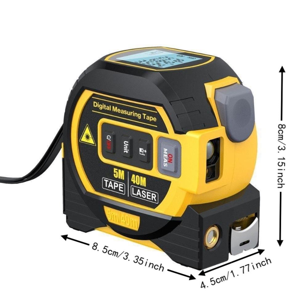 LED Display Laser Tape Measure 3 in 1 Laser Rangefinder Building Construction