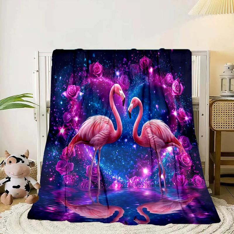 Magical Flamingo Sky Blanket Flannel Blanket Throw Blanket Sofa Cover Blanket Soft Premium Blanket Picnic Blanket Tv Blanket Gifts