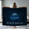 1PC Club Brugge KV Custom Name Patterned Flannel Blanket Suitable For All Seasons for Home Decor Warmth and Comfort Gifts Holiday Present