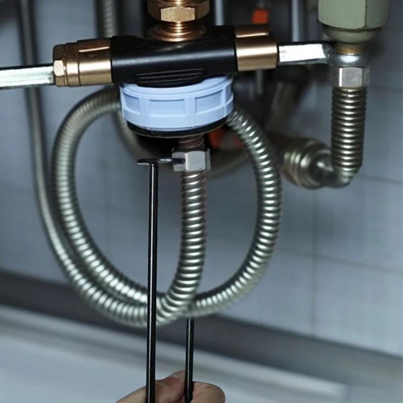 Инструмент для сантехники для ремонта дома Ключ для раковины Ключ для крана для раковины Ключ для сантехнической трубы Шестигранный ключ с четырьмя лапами Набор инструментов для ванной комнаты