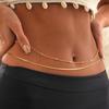 Cross-Border Beach Style: Sexy Ladies Double-Layer Round Bead Blade Waist Chain