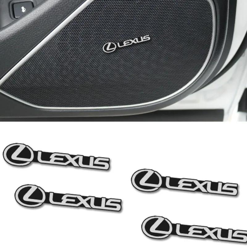 FIQK8 Car Audio Decorate 3D Aluminum Badge Emblem Stickers For Lexus IS250 IS200 CT200h GS300 LS430 RX450h LX570 IS300 ES RX LS IS NX