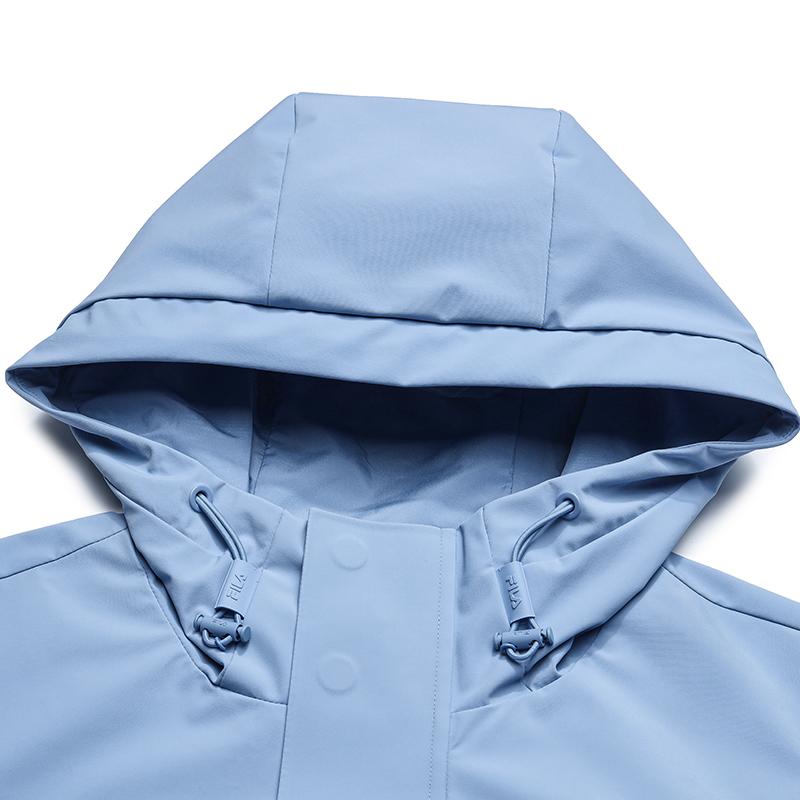 Fila Наследие Минималистичный Повседневный Модный Универсальный Прочный Тканый Свободный Худи Мужские куртки Небесно-голубой F11M548702FBU
