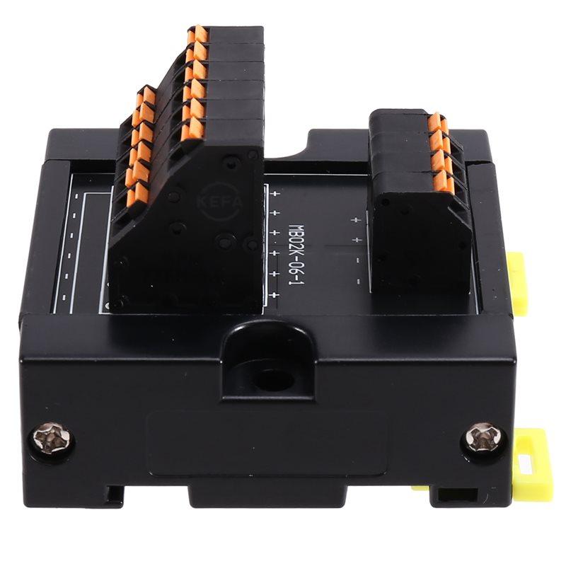 ABBY-Terminal Block Module 1 In 6 Out Spring-Loaded Push-In Rail-Mounted Wiring Box Tool