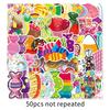 50 Красочные Конфетные Дудлы Персонализированные Мультяшные Детские Гука DIY Наклейки для Мобильного Чехла Чемодана Водонепроницаемые