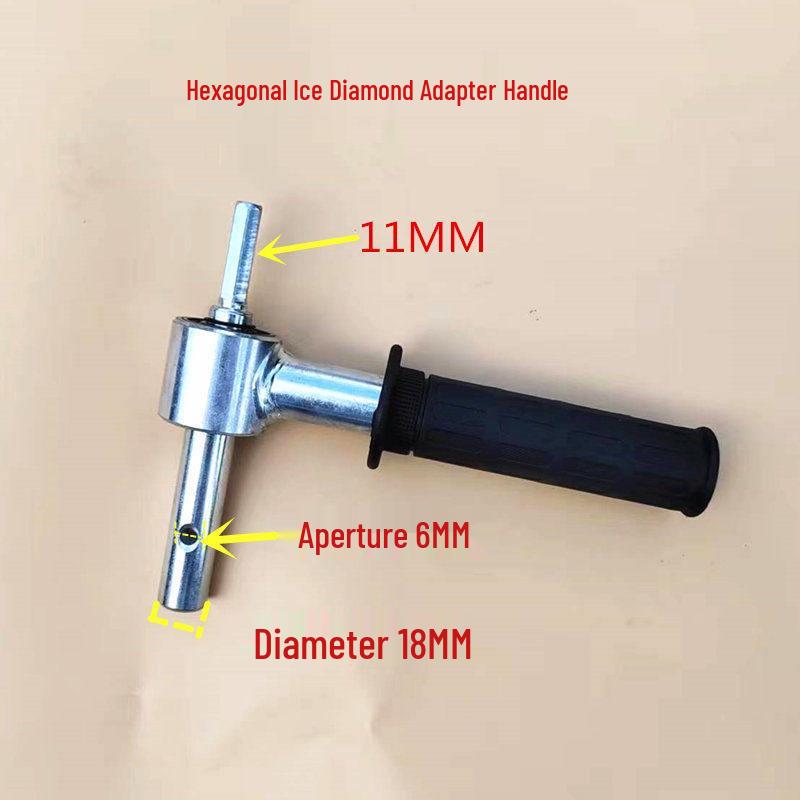 Аксессуары для ледобура: Электрическая дрель Шестигранный адаптер и Преобразователь с ручной рукояткой (18 мм/20 мм)