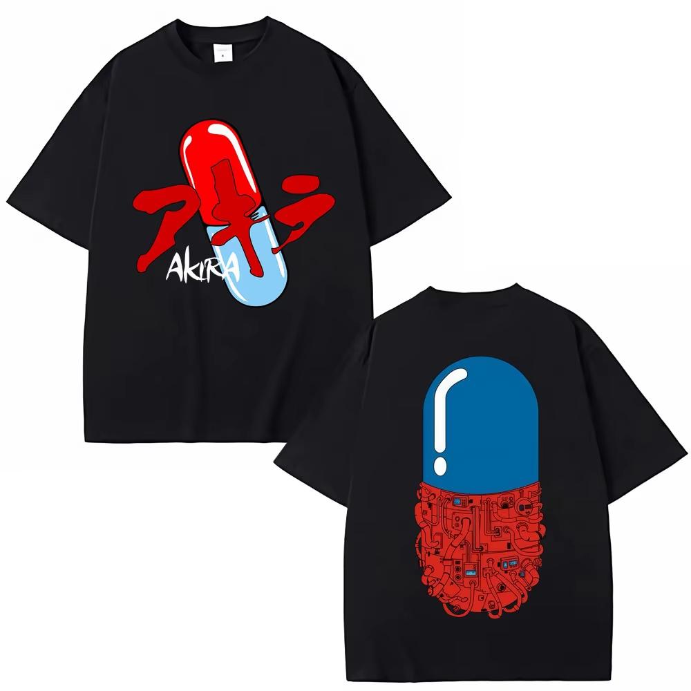 Japan Anime Akira Graphic Tshirt Science Fiction Movie Shotaro Kaneda Hipster Tee pure Cotton Casual Short Sleeved top Gifts