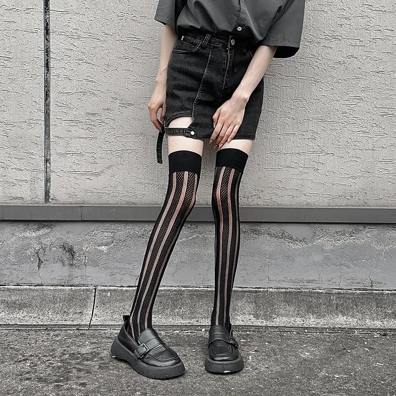 JK Girls Thigh Чулки женские полые сексуальные кружевные сетчатые чулки гольфы Лолита чулки бедра высокие носки