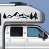 6XDB автомобильная светоотражающая горная наклейка дерево лес виниловый графический комплект для кемпера прицепа грузовика дверная панель наклейка на бампер
