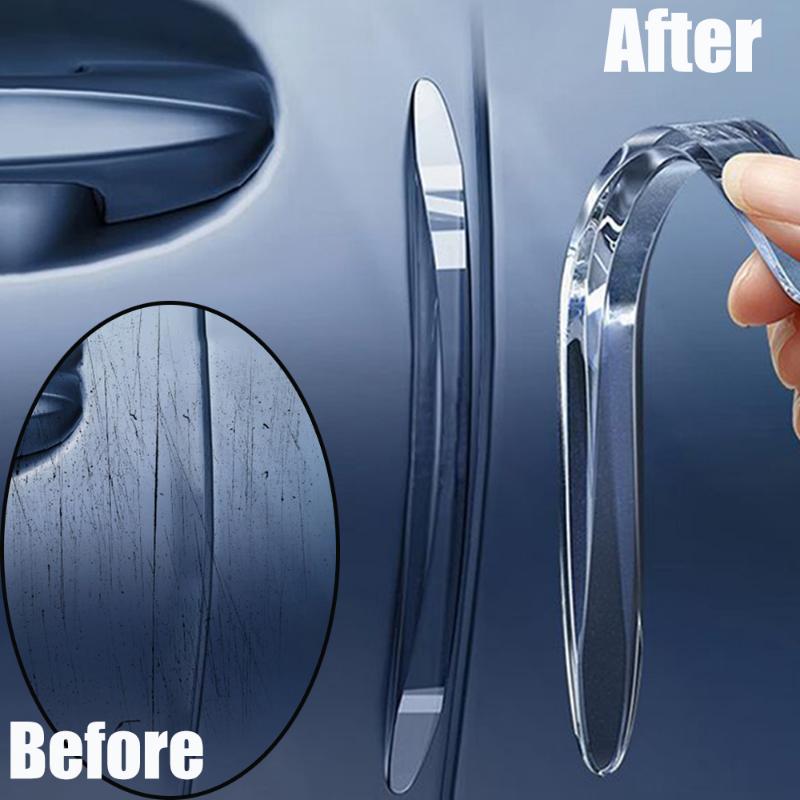 2 шт., противоударные полосы для дверей автомобиля, защитные полосы для бампера автомобиля, защита от царапин, силиконовые водонепроницаемые самоклеящиеся наклейки для автомобиля