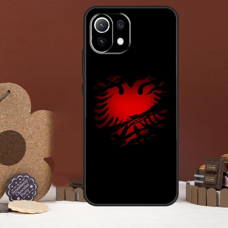 Albania Flag Eagle Case For Xiaomi 17 Pro Max 14 15 Ultra 15T 13T 14T POCO F8 Ultra F7 F5 F6 X5 X6 X7 Pro Cover
