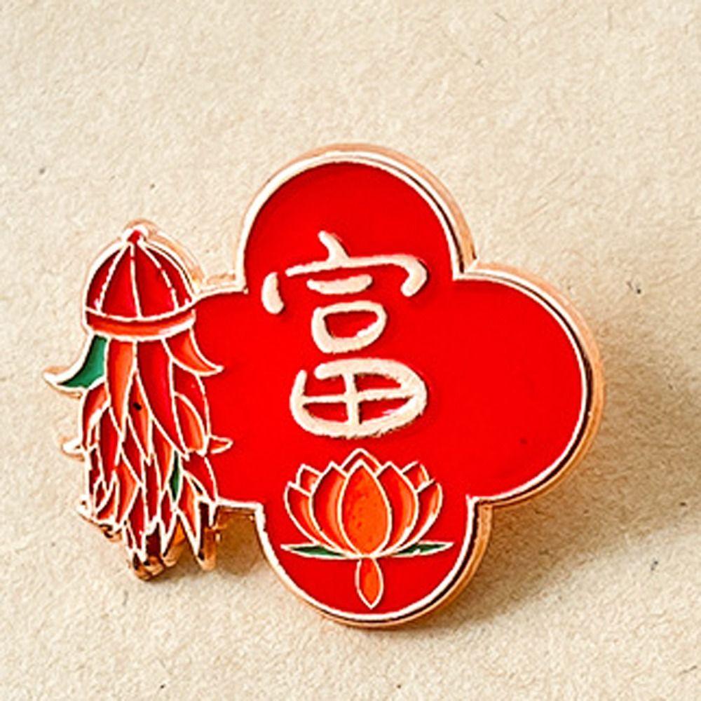 Rich 2024 Year  Badge Luck Cartoon Pin Brooch New Year Brooch  2024 Spring Festival
