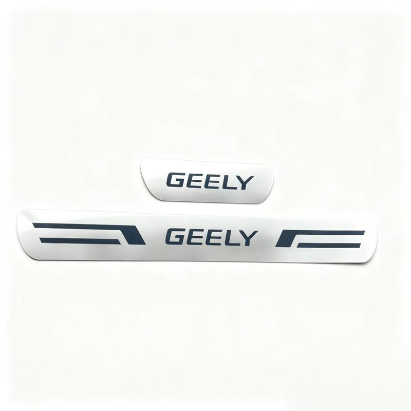 Накладки на пороги Geely Welcome и Защитная накладка на багажник из нержавеющей стали