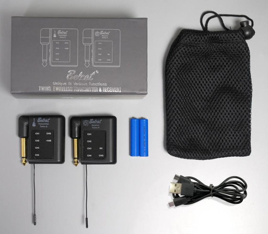 Belcat Wireless System Transmitter Receiver Rechargeable TWINS Guitar/Bass & G&A