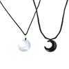Смола Кошачий глаз Луна Ожерелье Черный/Белый Кулон Луна Ожерелье Ювелирные изделия Новый Китайский стиль Простая Цепочка для ключицы Женщины Мужчины