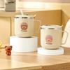 WORTHBUY Мини Милая Детская Изолированная Кружка для Воды с Двойными Стенками с Соломинкой и Ручкой Кружка для Питья из Нержавеющей Стали 316 Герметичная Кружка для Кофе