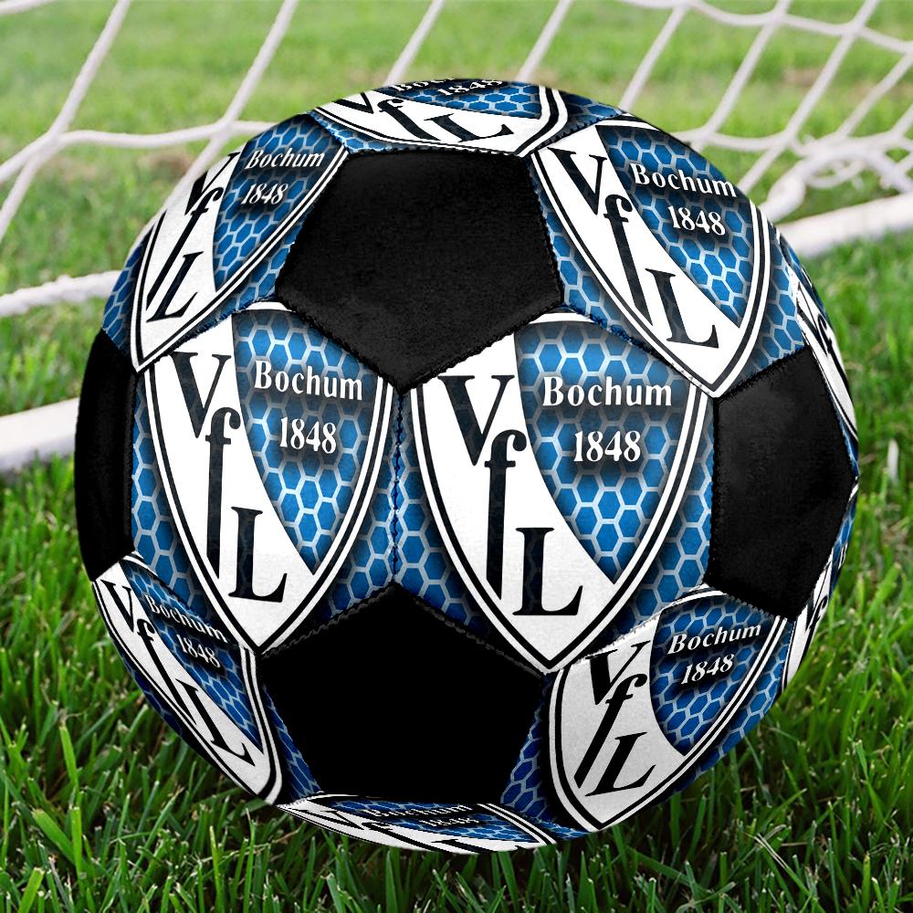 VfL Bochum 1848 Indoor Soccer Ball Colorful Machine Stitched PVC Size 5 Team Training Competition Ready Durable High-Bounce Cool Sports Gift