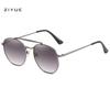New metal double beam sunglasses, men's and women's sunglasses, European and American trend fashion sunglasses