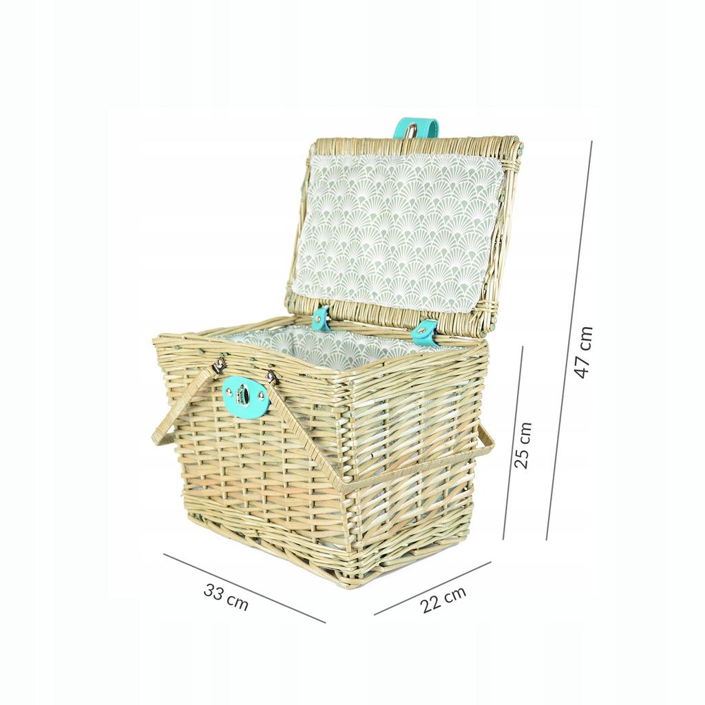 Wicker basket picnic basket woven gift garden date we close