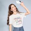 Женская футболка Betu 2026 Весна/Лето Свободного кроя с графическим принтом, короткий рукав