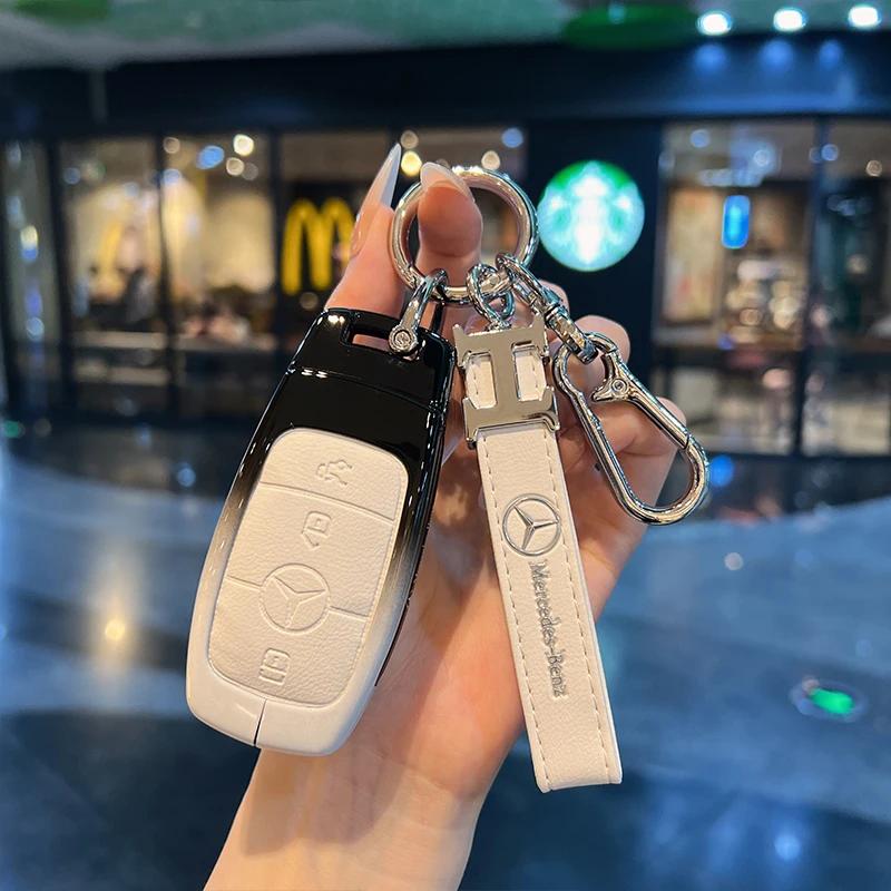 QOK3 For Mercedes Benz A C E S G Class GLC CLA GLB 200 2024 CLE W205 W213 W222 Car Key Fob Case Cover Shell Protector