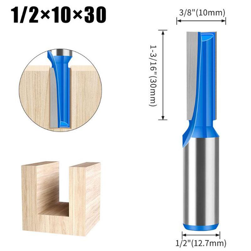 Удлиненная нижняя фреза, фреза для деревообработки, кромкообрезной станок, прямой резак, инструмент для деревообработки Lockhole, хвостовик 12 мм, 1/2 дюйма