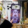 Phone Case: 2D flat design suitable for iPhone 18 17 16 15 14 13 Pro film protective case, couple style, halo angel ghost, Christmas and Halloween gif