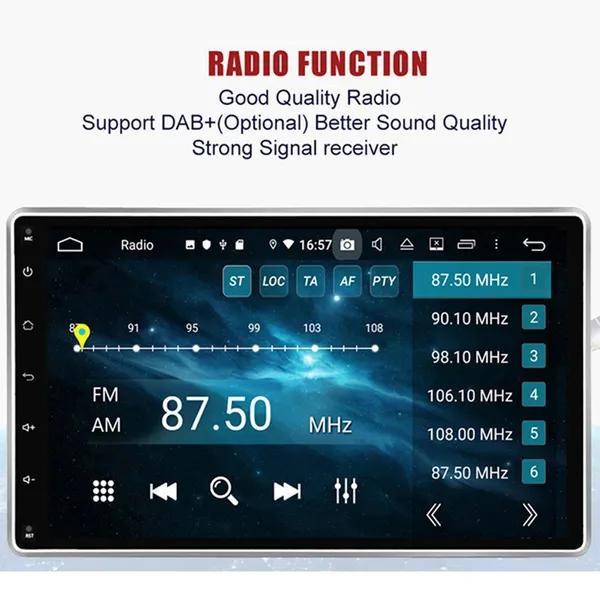 Универсальная Android 10.1 2DIN автомагнитола Autoradio Автомобильная Double Din BT FM Android Радио GPS Навигация WiFi Сенсорный Экран Мультимедиа 10.1" Сенсорный Головное Устройство В Панель