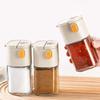 180ml Quantitative Salt Shaker Dustproof Metering Seasoning Salt Bottle Press Type Salt Spice Dispenser Kitchen Organizer