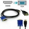 1.8 M Adapter Cable HDMI-compatible Male To VGA 1080P Male HDTV with Audio Adapter Cable HDMI-compatible TO VGA Cable (1/2PCS)