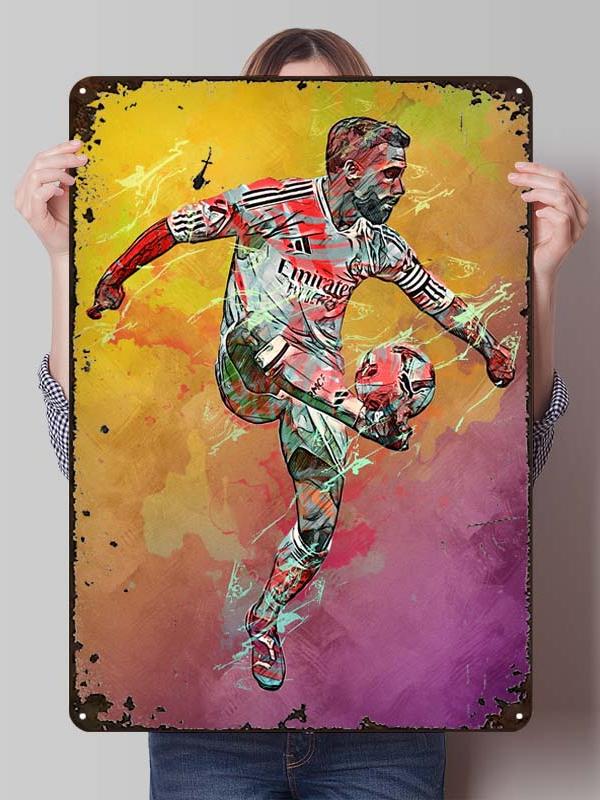 Дани Карвахаль Металлические постеры Настраиваемый знак Декор для украшения комнаты Футболист Жестяные таблички для домашнего настенного декора