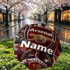 Custom Name Personalized Arsenal F.C Print Umbrella, Auto Open Close, 8‑Rib Sturdy Frame, Commute Camping Hiking Use, Birthday Gift