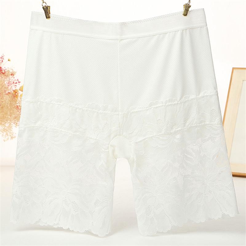 Seamless High Waist Shorts Under Skirt Plus Size Sexy Lace Anti Chafing Safety Short Pants Women Underwear Panties KTB