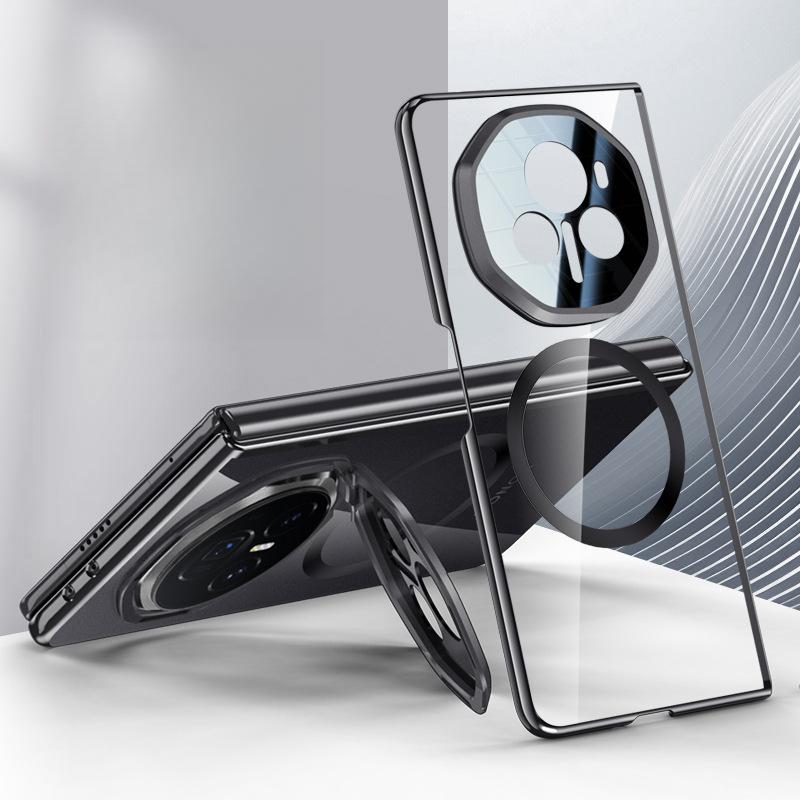 Подходит для чехла-подставки для телефона HONOR Magic V3, с магнитным прозрачным противоударным чехлом, простым и высококлассным корпусом