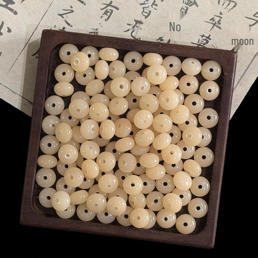 Natural Milk Yellow Bodhi Root Beads for DIY Jewelry and Buddhist Accessories