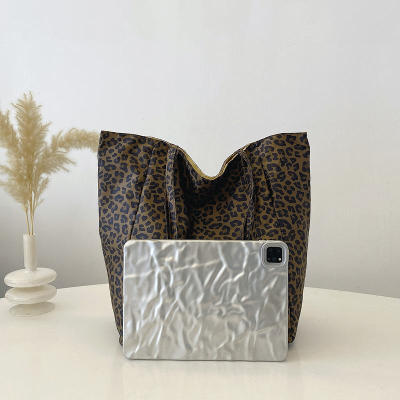 Роскошная сумка-тоут, осенняя модная универсальная сумка через плечо, большая вместимость, сумка-шоппер с леопардовым узором, кошелек