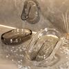 Auto Draining Soap Tray For Shower And Utility Room Quick Drying Feature PET Soap Storage Box Bathroom Oganizers
